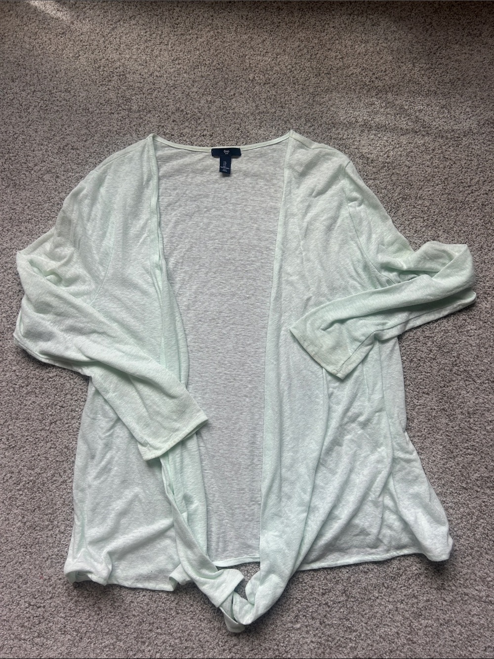 GAP Mint Open-Front Lightweight Cardigan